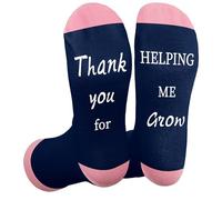 Teacher Gifts,Best Small Thank You Appreciation International Womens Day Funny Leaving Special Christmas Personalised Gifts for Head Teachers Assistant,Thank You for Helping Me Grow Gifts Cosy Socks