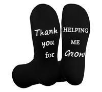 Teacher Gifts,Best Small Thank You Appreciation Special International Womens Day Funny Leaving Christmas Personalised Gifts for Head Teachers Assistant,Thank You for Helping Me Grow Gifts Cosy Socks