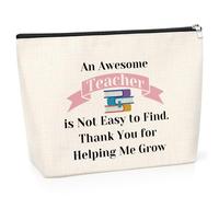 Teacher Gifts Cosmetic Bag Teacher Appreciation Gifts for Women Teacher Day Gift Birthday Christmas Thanksgiving Gifts for Teacher Graduation Gift for Teacher from Student Makeup Bag