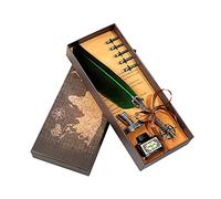 Teacher Gifts for women and men Office Set Stationery Pen Quill Fountain Office Gift Thank you Teacher Gifts with Writing Ink Bottle and five Pen Tips