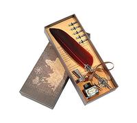 Teacher Gifts for women and men Office Set Stationery Pen Quill Fountain Office Gift Thank you Teacher Gifts with Writing Ink Bottle and five Pen Tips