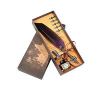 Teacher Gifts for women and men Office Set Stationery Pen Quill Fountain Office Gift Thank you Teacher Gifts with Writing Ink Bottle and five Pen Tips