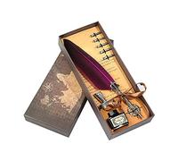 Teacher Gifts for women and men Office Set Stationery Pen Quill Fountain Office Gift Thank you Teacher Gifts with Writing Ink Bottle and five Pen Tips