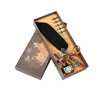 Teacher Gifts for women and men Office Set Stationery Pen Quill Fountain Office Gift Thank you Teacher Gifts with Writing Ink Bottle and five Pen Tips