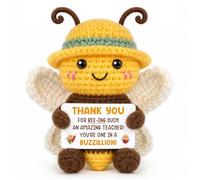 Teacher Gifts for Women and Men, Thank You Teacher Gifts, Handmade Emotional Support Crochet Doll Bee, Perfect for Teacher's Day,End of the Year Presents, and Graduation Farewell,Christmas