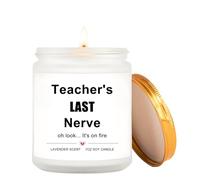 Teacher Gifts for Women Men, Thank You Candle for Best Teacher Presents for Educators English Nursery Maths Teachers on Graduation Birthday Gifts, Scented Candles