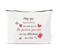 Teacher Gifts for Women,Personalised Makeup Bag,Thank You End of The Year Presents for Teacher Female,Teacher Leaving Retirement Appreciation Colleague Assistant Christmas Xmas Gifts