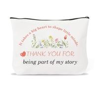 Teacher Gifts for Women,Personalised Thank You End of The Year Funny Presents for Teacher,Makeup Bag,Teacher Retirement Appreciation Leaving Colleague Assistant Christmas Xmas Gifts