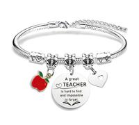 Teacher Gifts for Women,Thank You Gifts for Teachers Personalised Gift Teacher Leaving Gift End of The Year Retirement Assistant Headteacher Appreciation Unique Bracelet Valentines Graduation