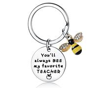 Teacher Gifts From Kids You Will Always Bee My Favorite Teacher Keyring Teacher Appreciation Keychain (Favorite teacher), Favorite Teacher, One Size
