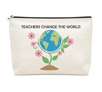 Teacher Gifts Makeup Bag for Best Teacher Thank You Teachers Gifts for Women Sister End of Year Retirement Present for Female Teachers Educator Cosmetic Bag Christmas Birthday Gift from Students