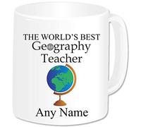 Teacher Gifts - Personalised Geography Teacher Mug Coffee Tea Cup - Thank You Teacher Gifts, Teacher Appreciation, Birthday Christmas Retirement End Of School Gifts For Teacher Professor