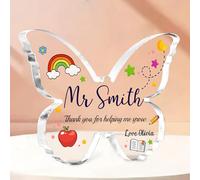 Teacher Gifts Personalised Thank You Teacher Gifts for Women Men Acrylic Plaque Sign Teacher Appreciation Gifts Thank You Gift for Tutor Teaching Assistant End of Term Gifts (Design 1)