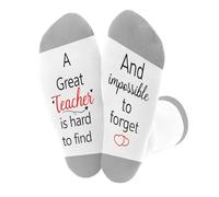 Teacher Gifts,Thank You Teacher End of The Year Leaving Retirement Graduation Appreciation Funny End of Term Christmas Xmas Valentines Unique Assistant Gifts for Women for Teachers Socks Gift Ideas