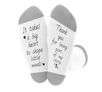 Teacher Gifts,Thank You Teacher End of The Year Leaving Retirement Graduation Funny End of Term Christmas Xmas Valentines Appreciation Unique Assistant Gifts for Women for Teachers Socks Gift Ideas