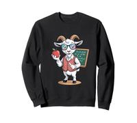 Teacher Goat Math X Plus 2 Blackboard Apple Sweatshirt