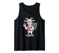Teacher Goat Math X Plus 2 Blackboard Apple Tank Top
