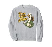 Teacher Goose Coffee Drinking Italian Italy Saying Gusto Sweatshirt
