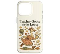 Teacher Goose On The Loose Pretty Coquette Bow Vintage Case for iPhone 16 Pro