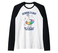 Teacher Goose Schools Out Off to Be Silly This Summer Raglan Baseball Tee