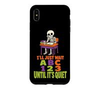 Teacher Halloween Skeleton ABC 123 School Desk Books Case for iPhone XS Max