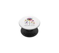 Teacher Helping Little Minds Grow Floral Design PopSockets Adhesive PopGrip