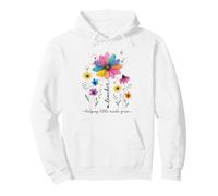 Teacher Helping Little Minds Grow Floral Design Pullover Hoodie
