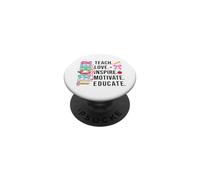 Teacher Inspire Educate Appreciation PopSockets Adhesive PopGrip