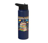 Teacher Inspiring Teachers Empowering Readers Cool Phonics Stainless Steel Insulated Water Bottle