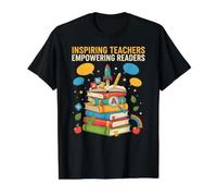 Teacher Inspiring Teachers Empowering Readers Cool Phonics Value Graphic T-Shirt, Men, Black, XL