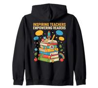 Teacher Inspiring Teachers Empowering Readers Cool Phonics Zip Hoodie