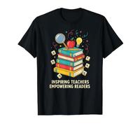 Teacher Inspiring Teachers Empowering Readers Womans Phonics Value Graphic T-Shirt, Men, Black, S