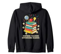 Teacher Inspiring Teachers Empowering Readers Womans Phonics Zip Hoodie