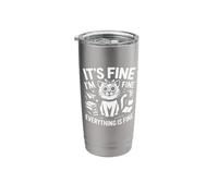 Teacher It's Fine I'm Fine Everything is Fine Back to School Stainless Steel Insulated Tumbler