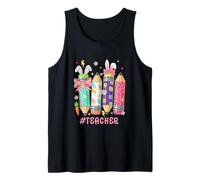 Teacher Job Easter Bunny Colorful Costume Team Hunting Eggs Tank Top