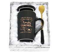 teacher Joyful Coffee Mug Idea for Teaching - Thank You for Helping Me Grow Thank You Black 14 Oz Teacher Appreciation Mug