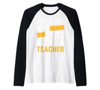 Teacher Just A Girl Who Loves Being A Teacher Raglan Baseball Tee
