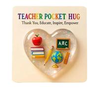 Teacher Keepsake - Heart Stocking Gift, Adorable Teacher Keepsake, Cute Card Included, Appreciation Tag For The Classroom | For Students, Teens, Kids, Girls, S