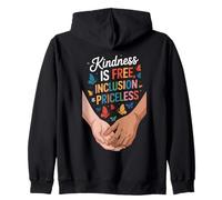 Teacher Kindness Equality Language friendship Education Zip Hoodie