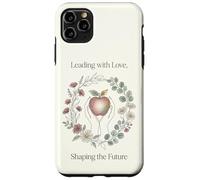 Teacher Leading with Love Shaping the Future Apple Floral Case for iPhone 11 Pro Max