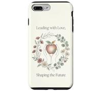 Teacher Leading with Love Shaping the Future Apple Floral Case for iPhone 7 Plus/8 Plus