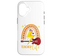 Teacher Life Boho Rainbow Retro Guitar Music Teachers Gift Case for iPhone 16