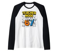 Teacher Mode 67 - Funny Six Seven Italian Brainrot School Raglan Baseball Tee