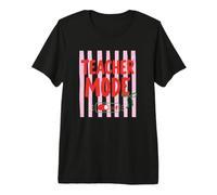 Teacher Mode Off Pink Stripes Summer Break Bow Premium T-Shirt