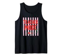 Teacher Mode Off Pink Stripes Summer Break Bow Tank Top