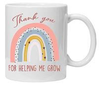 Teacher Mug | Thank You for Helping Me Grow | Teacher Gift | Assistant Gift