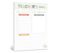 Teacher Notepad - To Do List Notepad, Teacher Appreciation Gifts Planner, 50 Sheets, 5.6 x 8.3 Inches Tear-Off Notepads for Stationery Must-Have Supplies for Preschool | Elementary | Middle | High