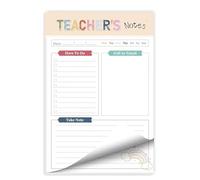 Teacher Notepad - To Do List Notepad, Teacher Appreciation Gifts Planner, 50 Sheets, 5.6 x 8.3 Inches Tear-Off Notepads for Stationery Must-Have Supplies for Preschool | Elementary | Middle | High