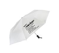 Teacher noun Definition-a multitasking educational rockstar, Thanks Giving, Teacher Appreciation, end of Term, Retirement Gift, White Umbrella. (Foldable Mini Umbrella)