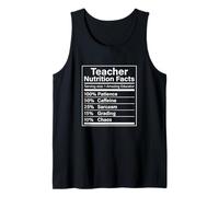 Teacher Nutrition Facts Humor Academic Education Teacher Tank Top